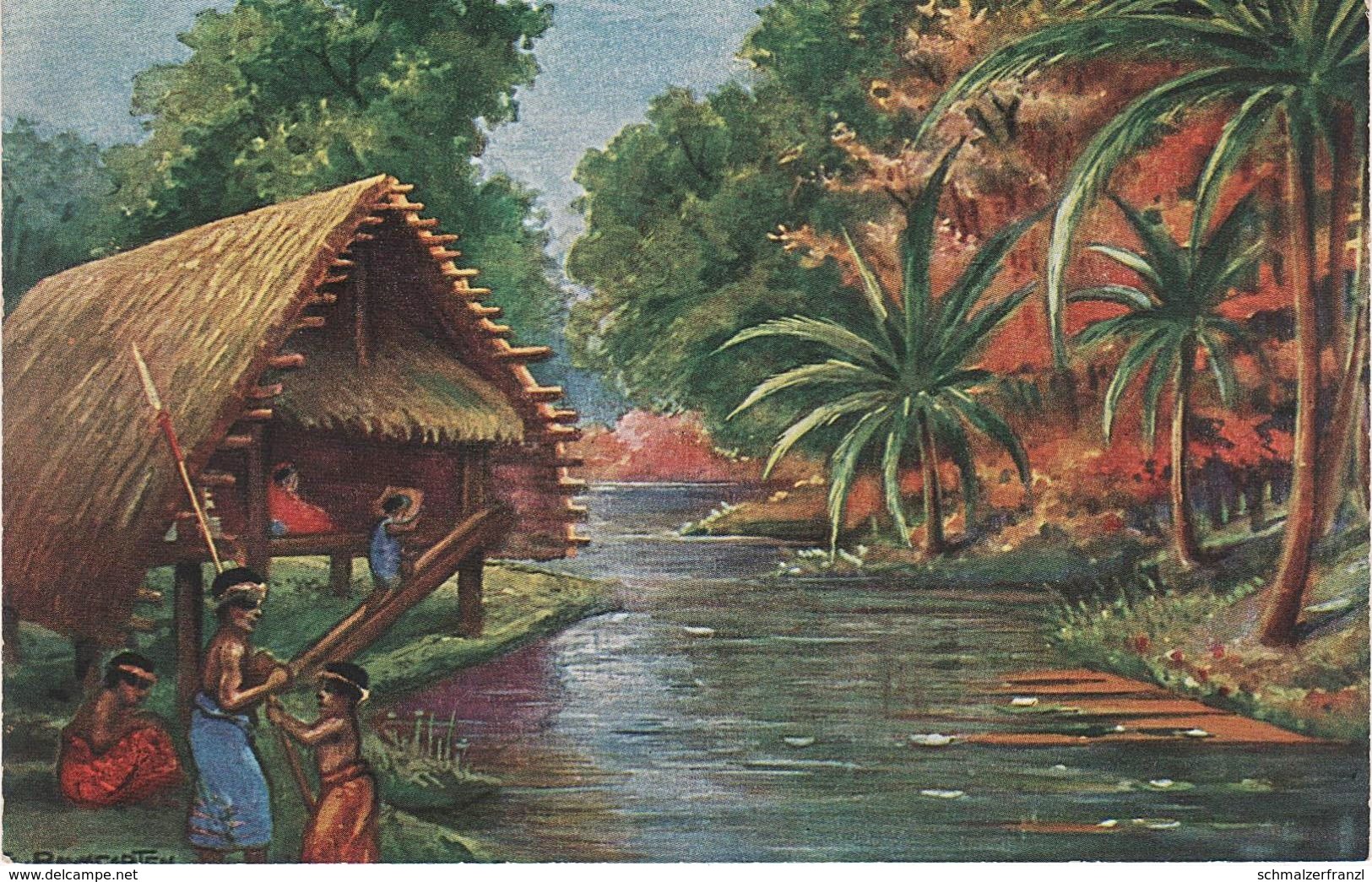 Litho AK Kolonialkriegerdank Neumecklenburg Neu Mecklenburg Südsee Deutsche Kolonie Schutzgebiet Deutsch Papua Neuguinea - Papoea-Nieuw-Guinea