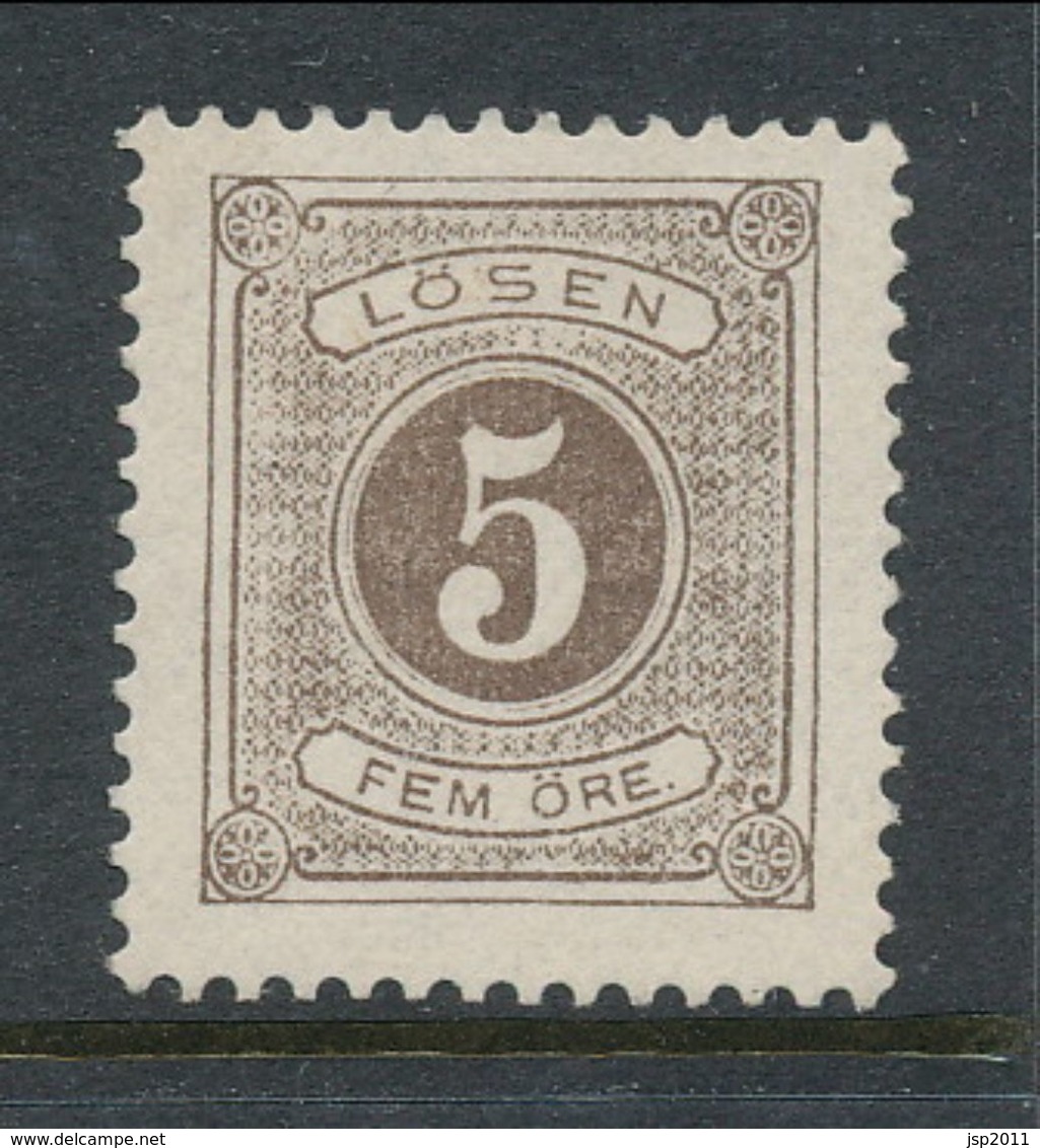 Sweden 1877, Facit # L13. Postage Due Stamps. Perforation 13. NO GUM, NO CANCELLATION - Strafport