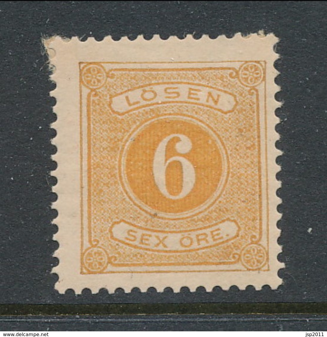 Sweden 1877-1882, Facit # L14. Postage Due Stamps. Perforation 13. MH(*) - Impuestos