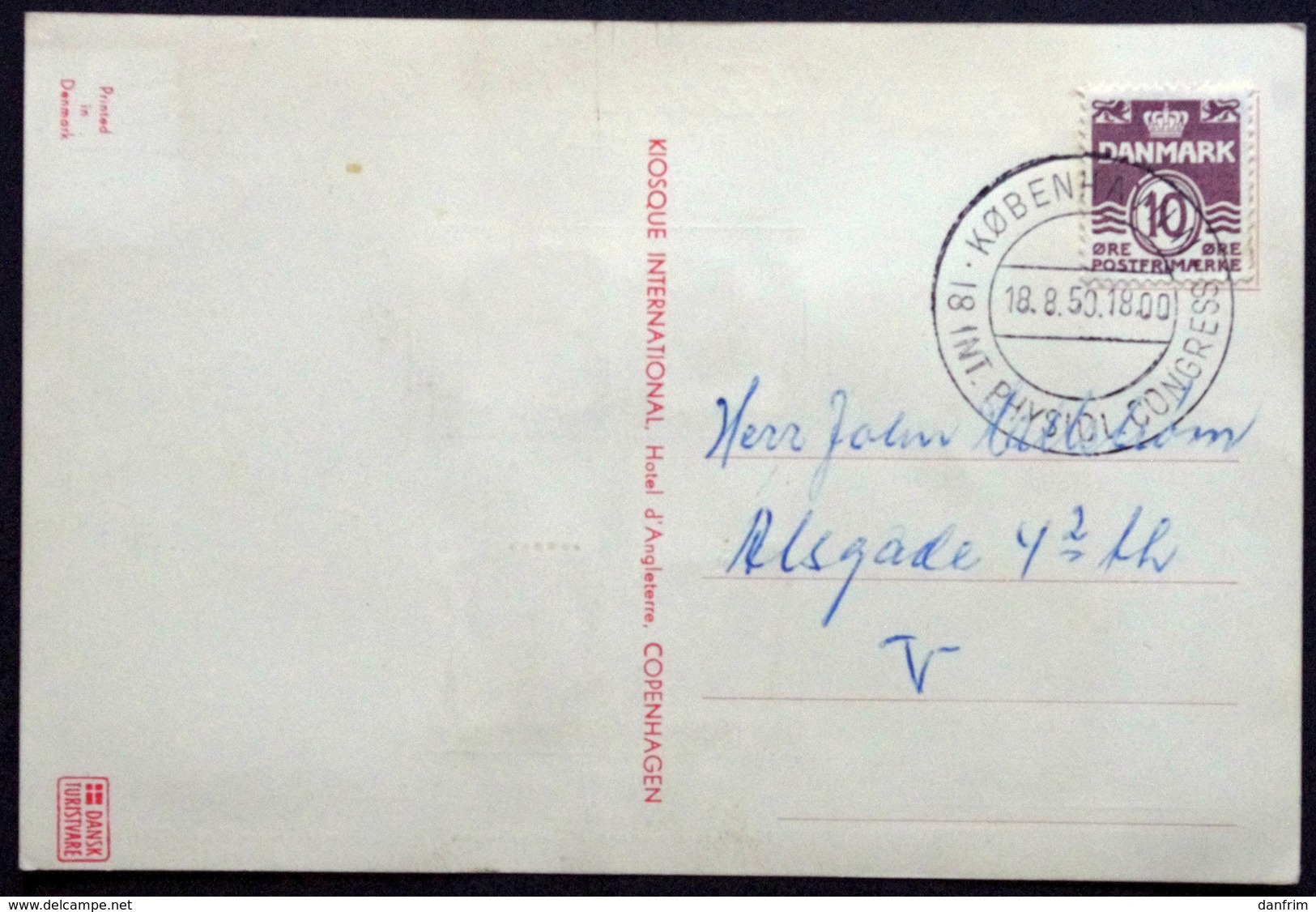 Denmark 1950 Special Cancel Cards Copenhagen 18-8-1950 18 Int.Physicl.congress       ( Lot 4505 ) - Covers & Documents