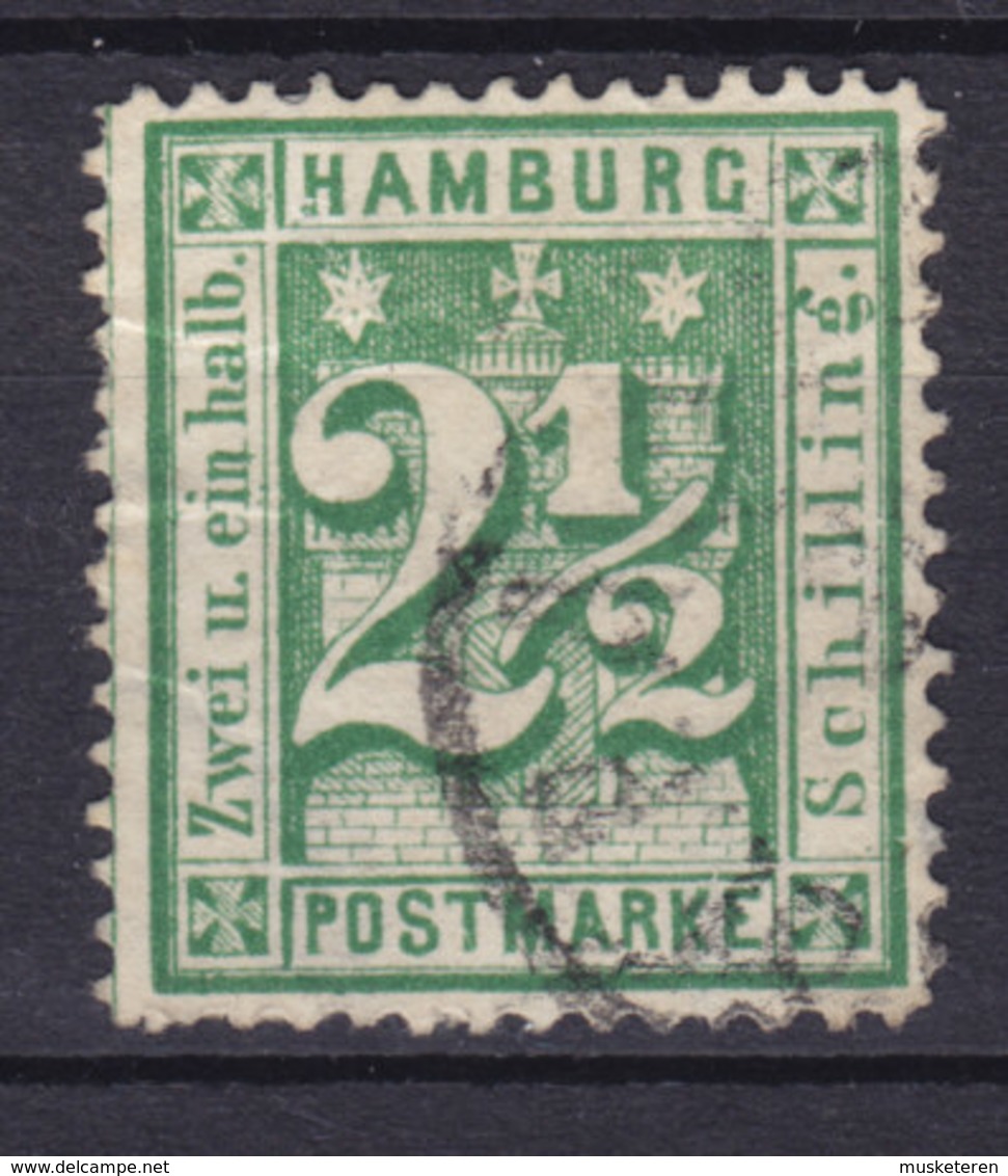 German State Hamburg 1864 Mi. 14    2½ Shilling Hamburger Wappen Perf. 13½ - Hambourg