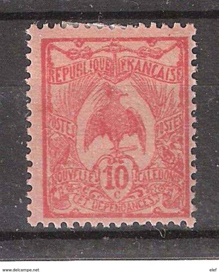 NOUVELLE CALEDONIE, 1922 Type Oiseau CAGOU,  Yvert N° 116, 10 C Rouge /  Rose  , Neuf * / MH ,TB - Neufs