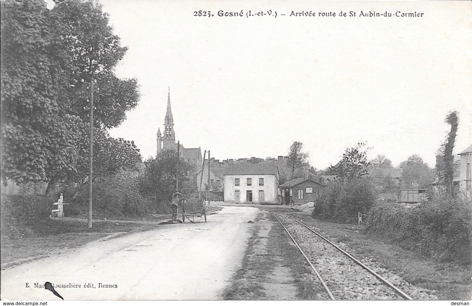 GOSNE - Arrivée Route De St-Aubin-du-Cormier. - Otros & Sin Clasificación