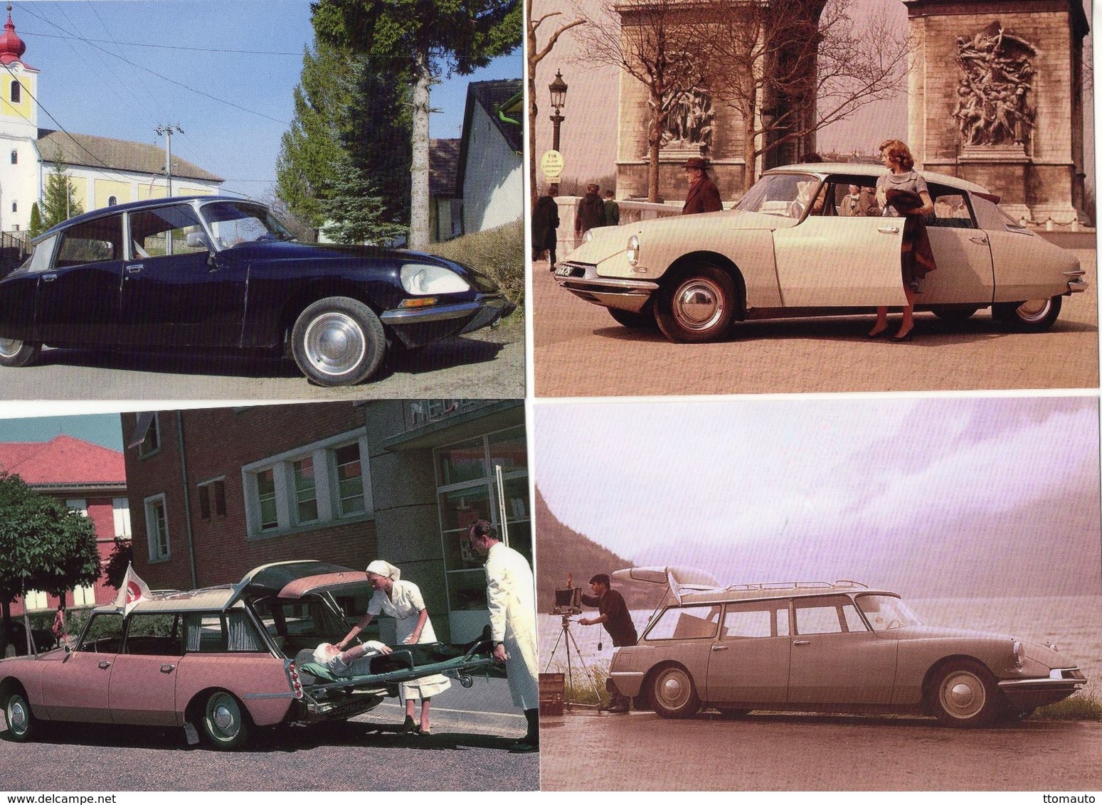 Lot Of 4 Different CITROEN ID & DS  Postcards  -  4 X CPM - Voitures De Tourisme