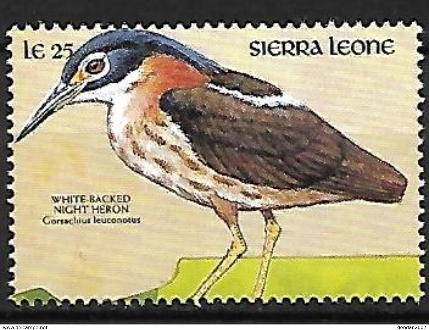 Sierra Leone - MNH - 1990 - White-backed Night Heron ( Gorsachius Leuconotus - Other & Unclassified