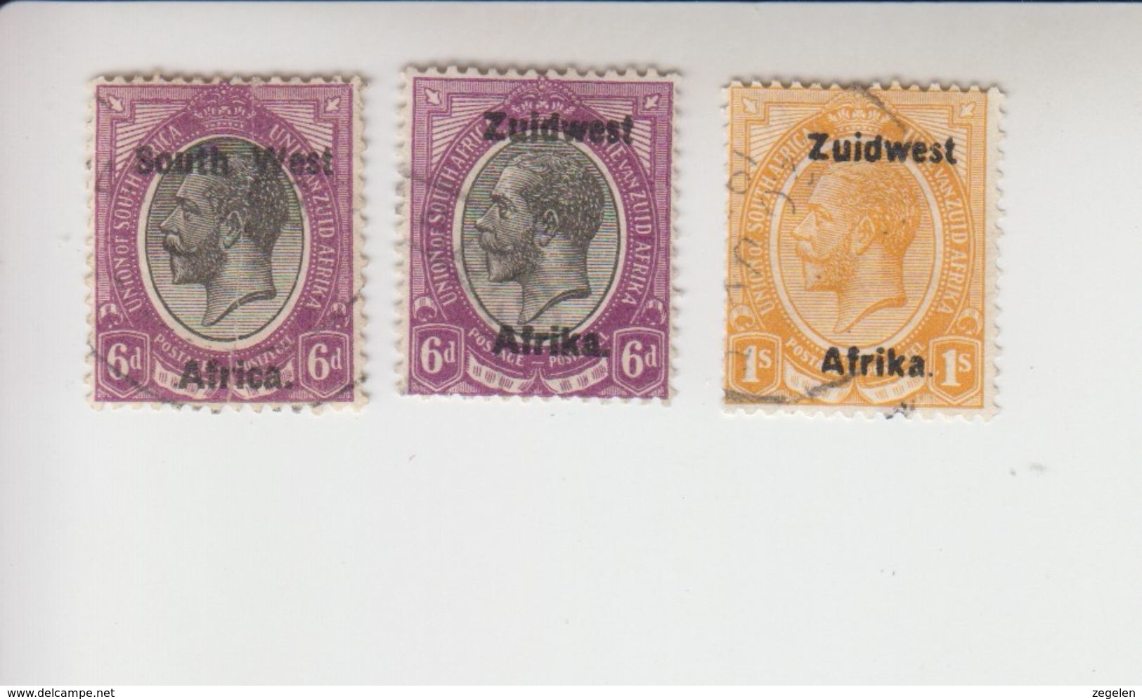 Zuid-West-Afrika Mi.cat. 41/42+44 Gestempeld - Südwestafrika (1923-1990)