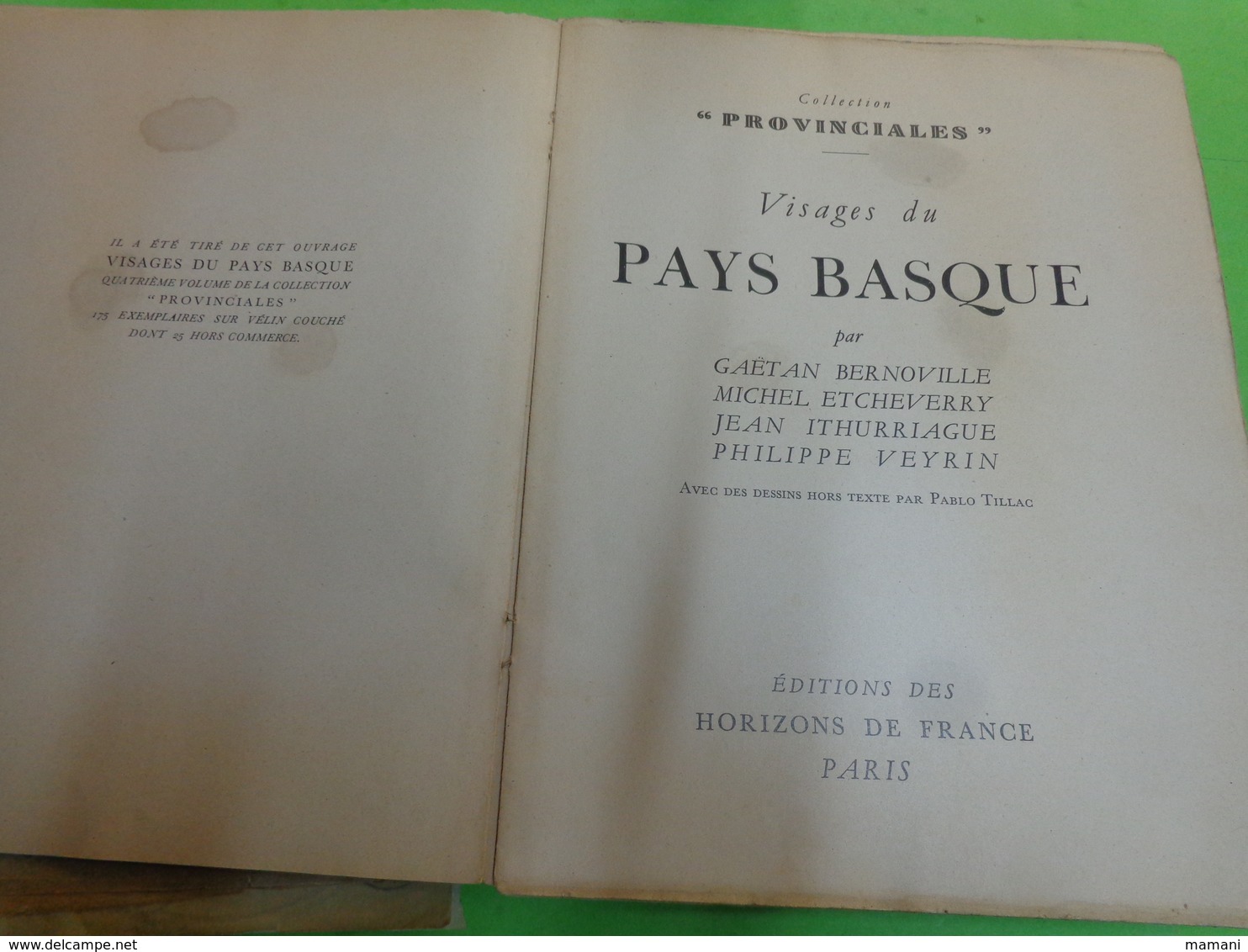 Visage Du Pays Des Basques-dessins Pablo Tillac - Baskenland