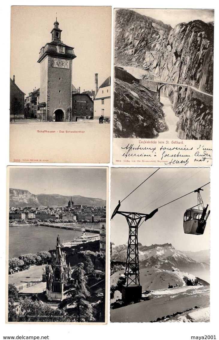 LOT  DE 44 CARTES  POSTALES  ANCIENNES  DIVERS  SUISSE  N21