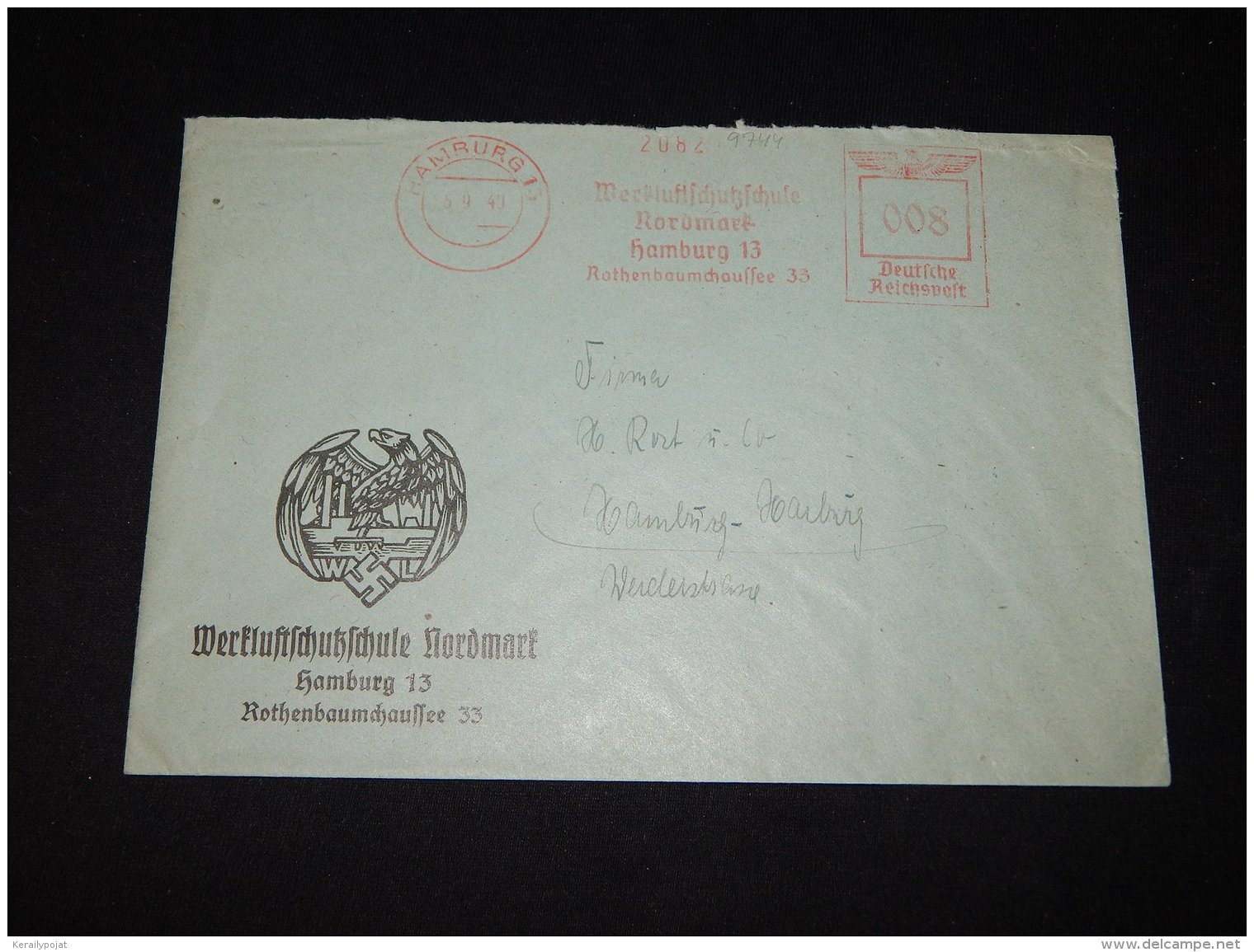 Germany 1941 Hamburg Meter Mark Cover__(L-9744) - Briefe U. Dokumente