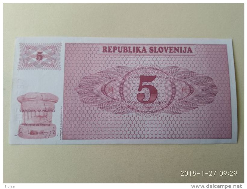 5 Tolars 1990 - Slovenia