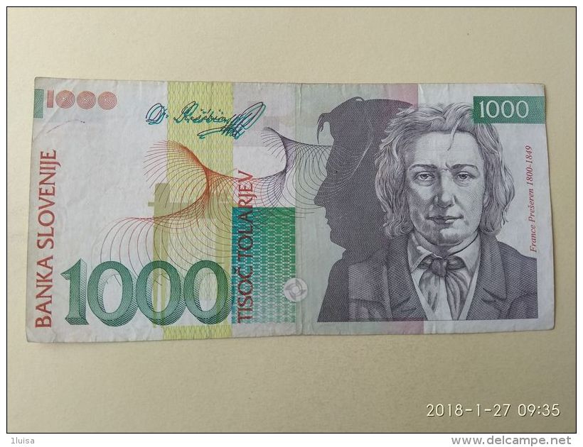 1000 Tolarjev 1992 - Slovenia