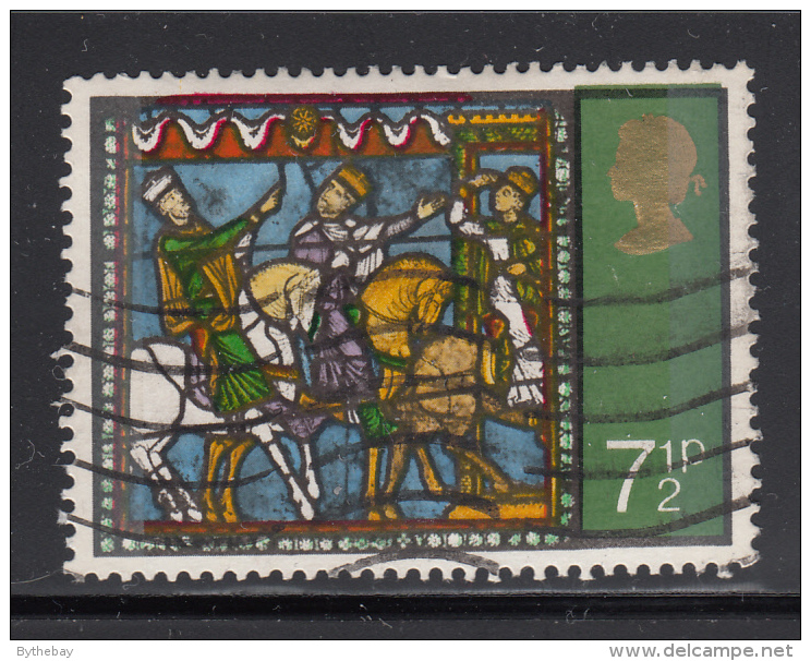 Great Britain 1971 Used Scott #663 7 1/2p Journey Of The Kings Stained Glass Christmas - Noël