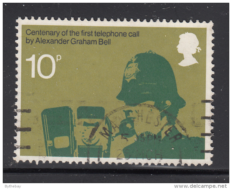 Great Britain 1976 Used Scott #778 10p Policeman Making Emergency Phone Call - Oblitérés