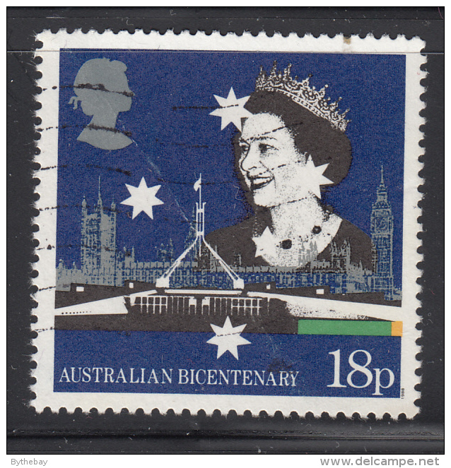 Great Britain 1988 Used Scott #1223 18p British, Australian Parliaments - Oblitérés