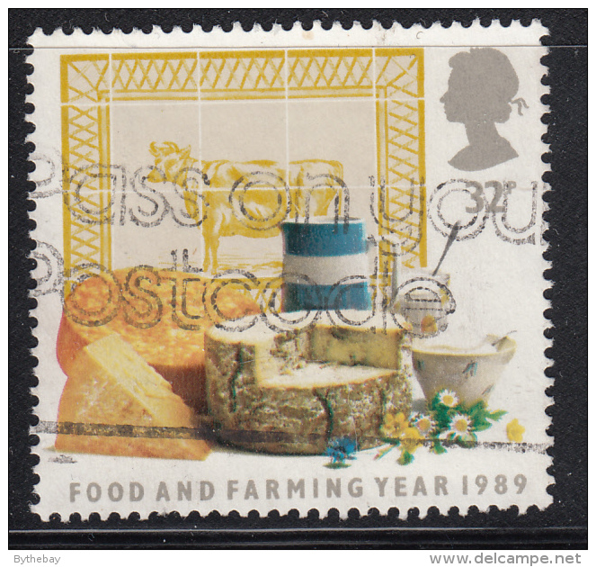 Great Britain 1989 Used Scott #1250 32p Milk, Cheese, Yogurt Dairy Products - Usados