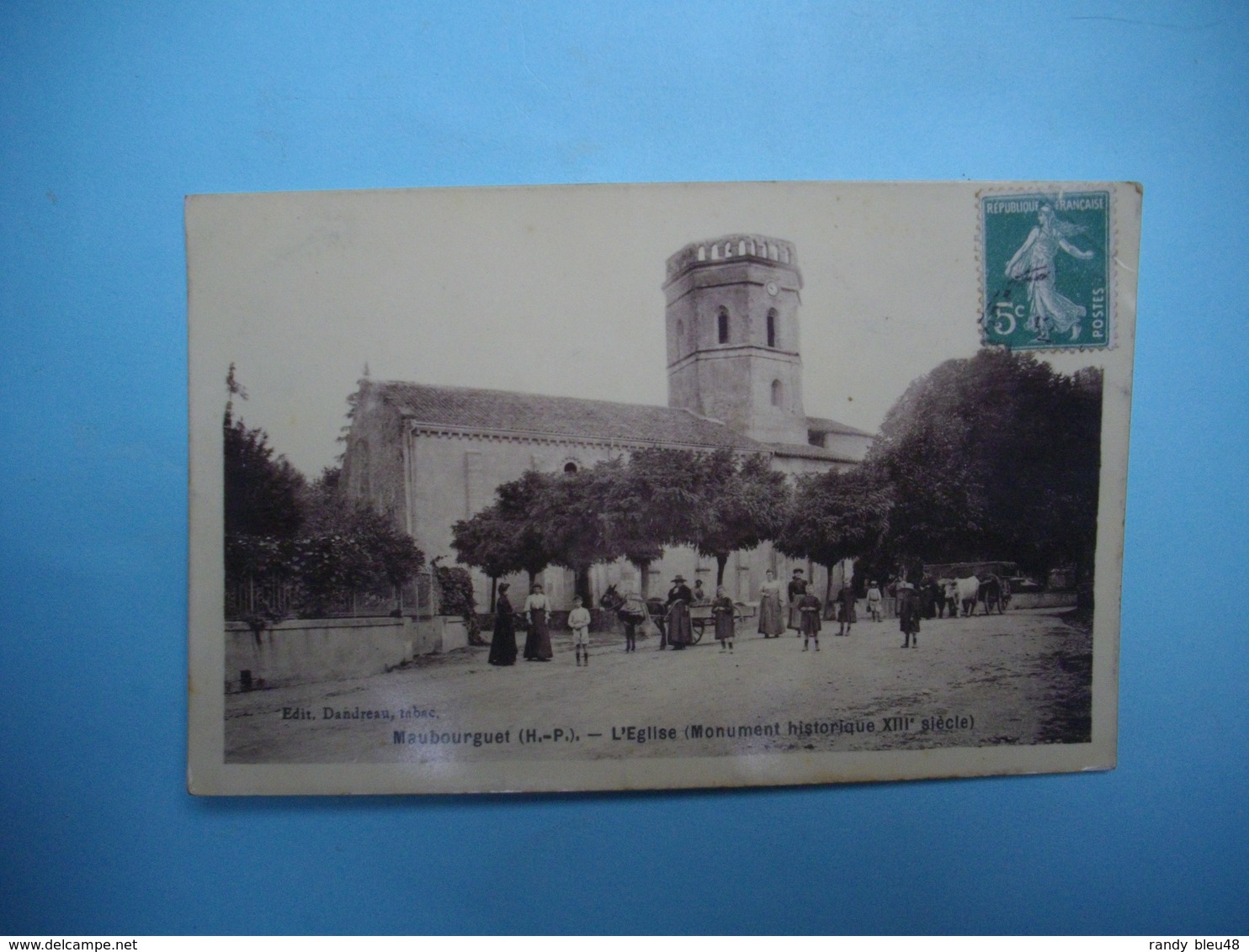 MAUBOURGUET  -  65  -  L'Eglise - Monument Historique XIII° Siècle  -  Animée  -  1910  -  Hautes Pyrénées - Maubourguet