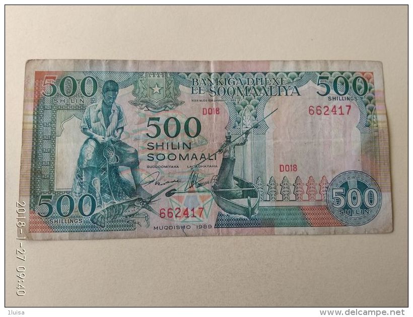 500 Shilin 1989 - Somalia