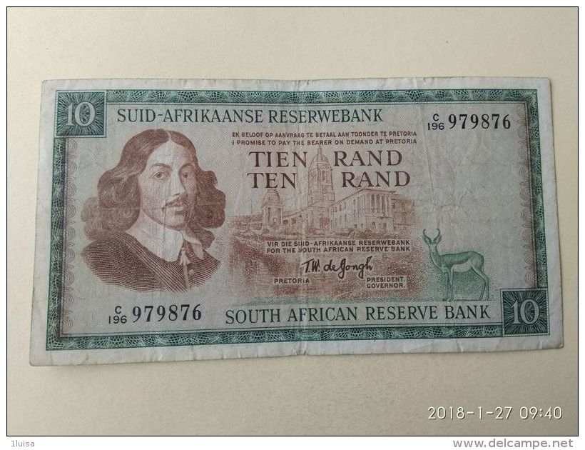 10 Rand 1966/76 - Sudafrica
