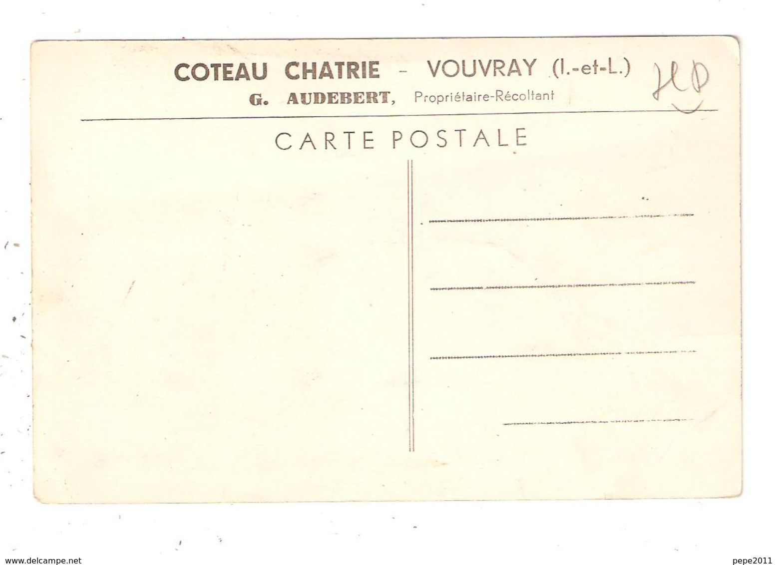 CPA 37 VOUVRAY Coteau Chatrie - Vouvray