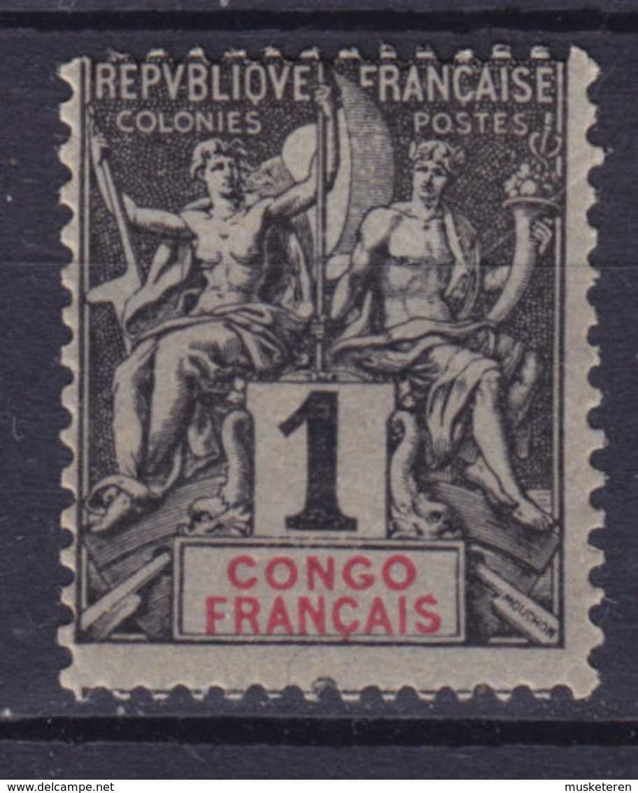 French Congo 1892 Mi. 15    1c. Allegorie MNH** - Ungebraucht