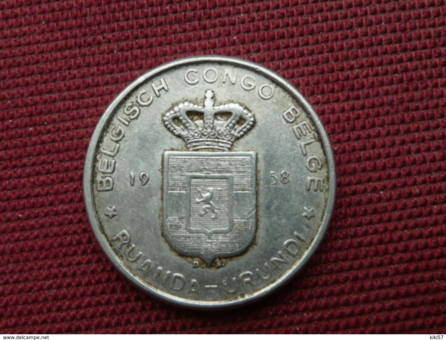 CONGO BELGE Monnaie De 5 Frs 1958 - Autres & Non Classés