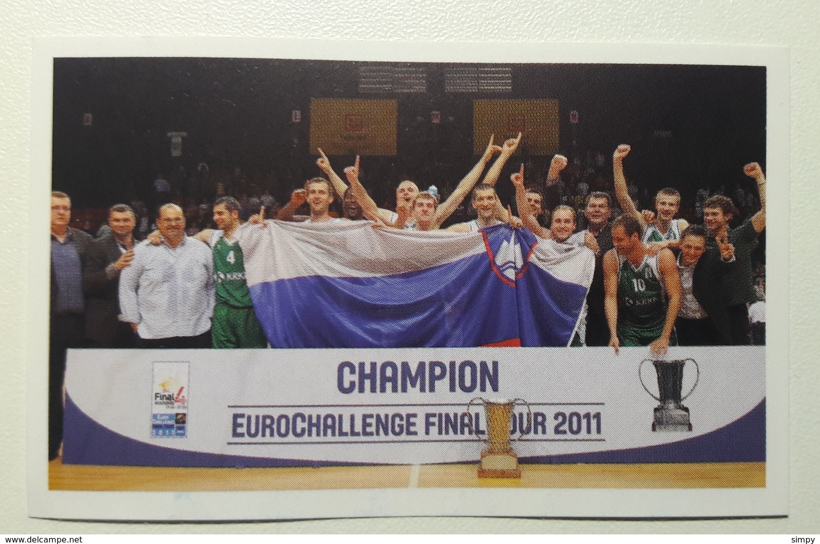 Slovenia Basketball Cards  Stickers Nr. 85 Basketball Club KRKA Novo Mesto Champion EUROCHALLENGE 2011 - Other & Unclassified