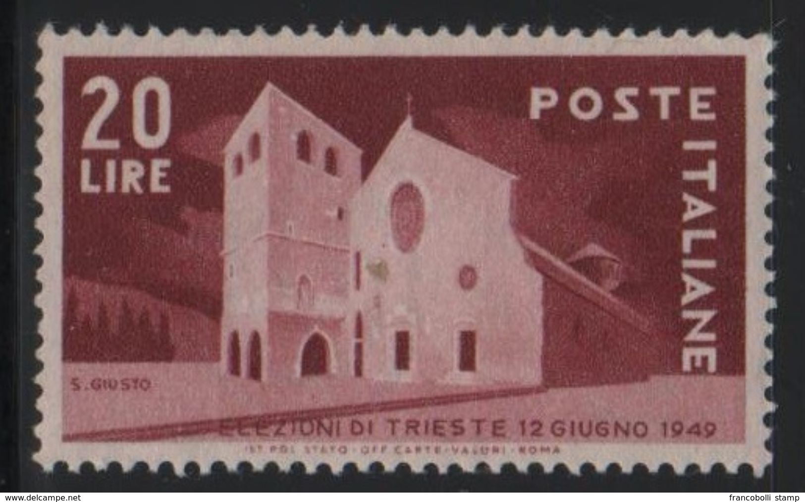 1949 Francobolli Repubblica Elezioni Trieste 20 L. MNH - 1946-60: Nuovi