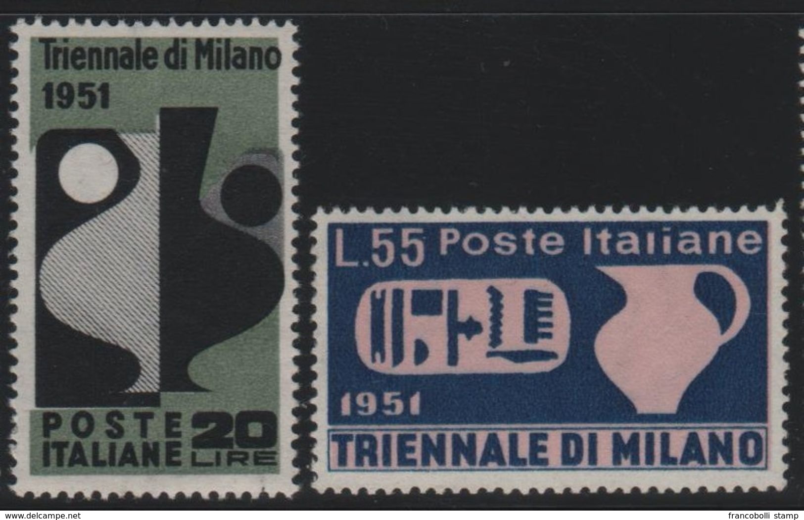 1951 Francobolli Repubblica Triennale Milano  MNH - 1946-60: Nuovi