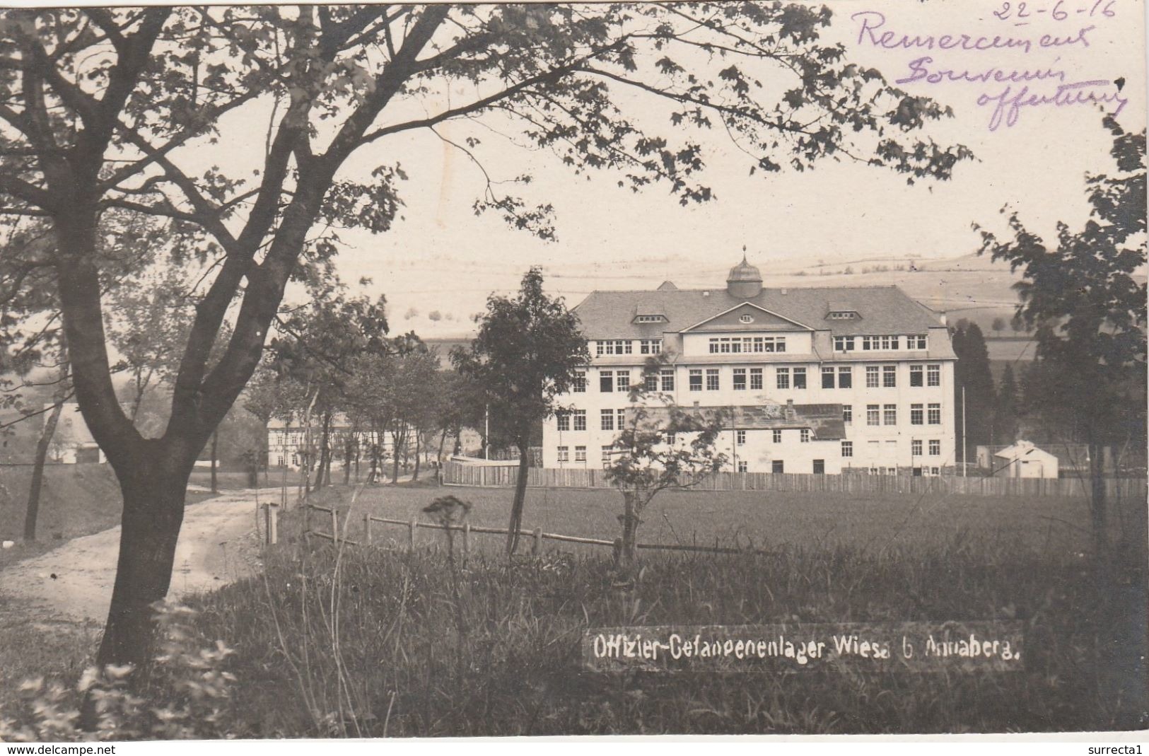 CPA  PHOTO 1916  / Carte De Prisonnier / Camp Des Officiers / Wiesa & Annaberg / Allemagne / Censure - Documenten