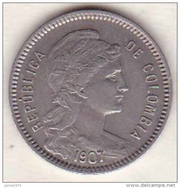 Colombia. 1 Peso 1907 AM. Copper-nickel. KM# A279 - Colombie