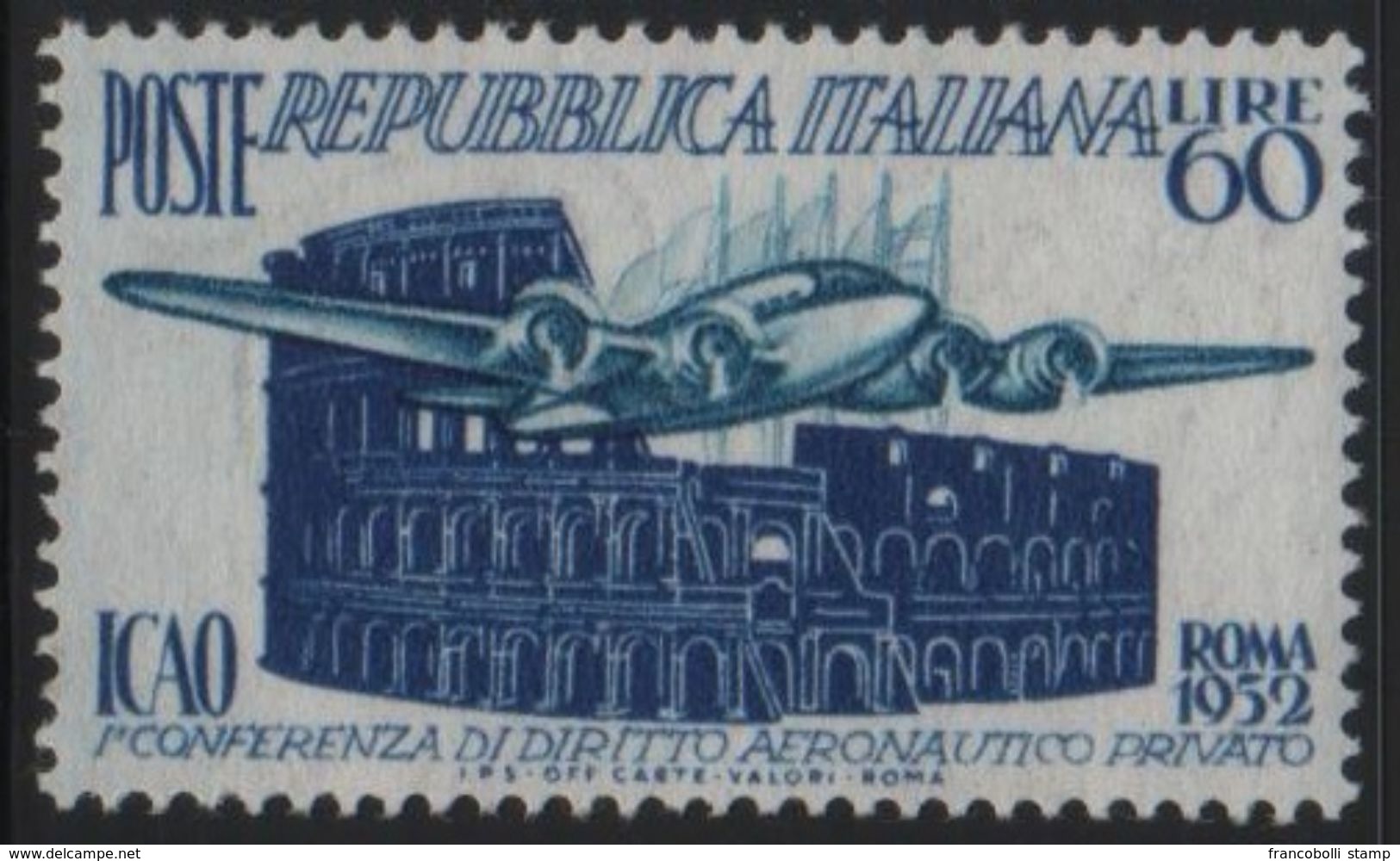 1952 Francobolli Repubblica ICAO MNH - 1946-60: Nieuw/plakker