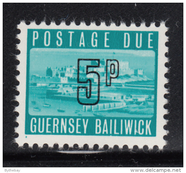 Guernsey 1971-76 MNH Scott #J13 5p Castle Cornet, St. Peter's Port - Guernesey