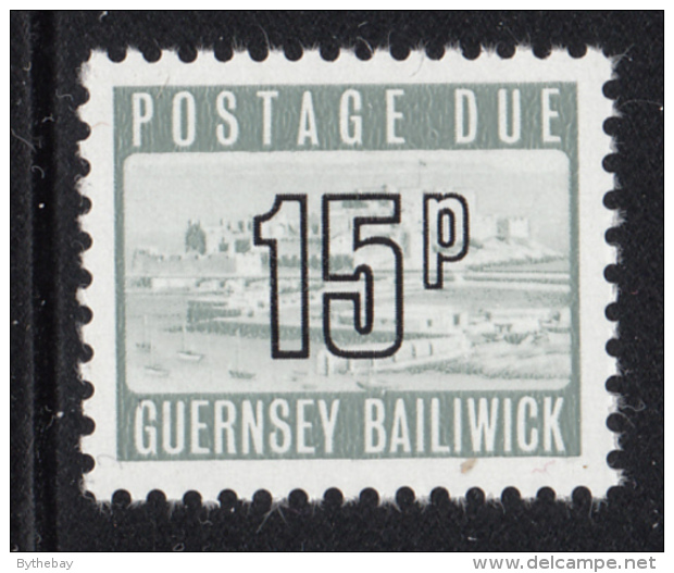 Guernsey 1971-76 MNH Scott #J17 15p Castle Cornet, St. Peter's Port - Guernesey