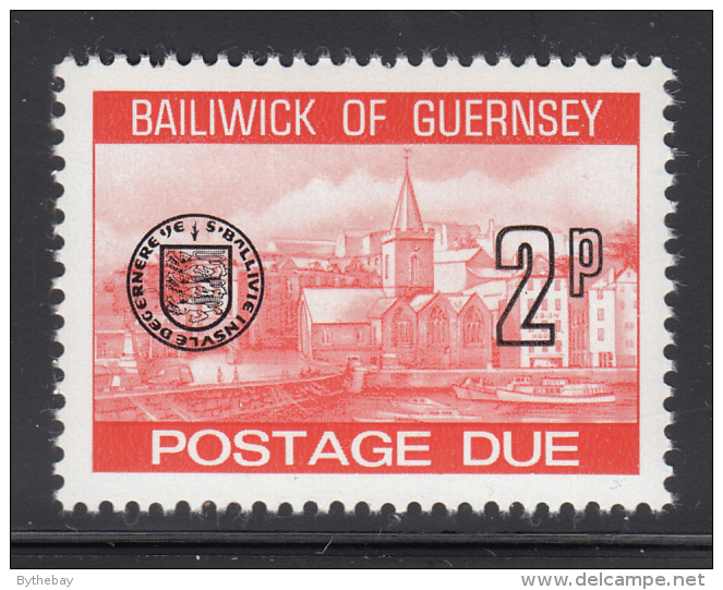 Guernsey 1977-80 MNH Scott #J20 2p Town Church, St. Peter's Port - Guernesey