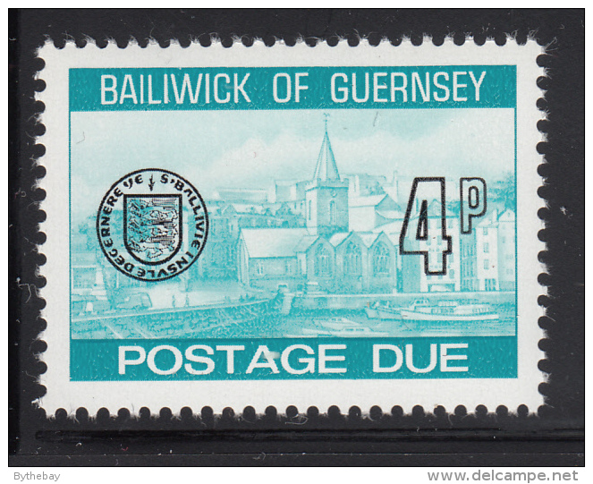 Guernsey 1977-80 MNH Scott #J22 4p Town Church, St. Peter's Port - Guernesey