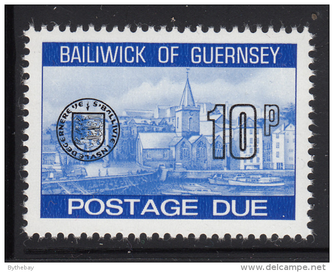 Guernsey 1977-80 MNH Scott #J26 10p Town Church, St. Peter's Port - Guernesey