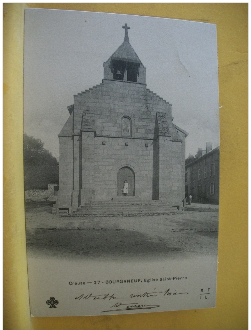 B16 6449 CPA 1902 - 23 BOURGANEUF, EGLISE SAINT PIERRE - EDIT. M.T.I.L. 27  (+DE 20000 CARTES MOINS 1 EURO) - Bourganeuf