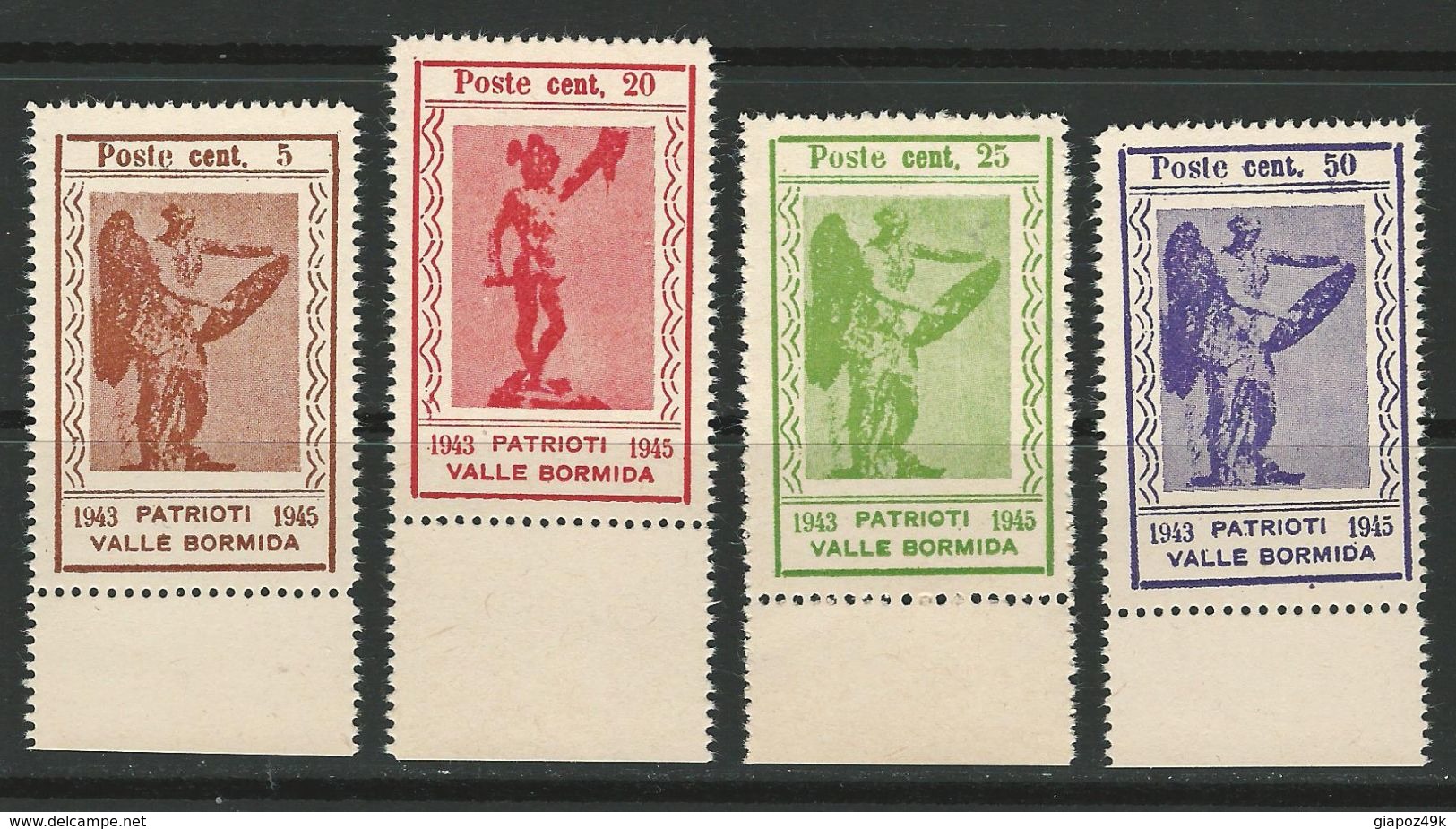 ITALIA Emissioni C.L.N. - 1945 - Valle Bormida - N. 9 /15  S.g. = NON Garantiti - Serie Compl. - Lotto N. 1600 B - National Liberation Committee (CLN)