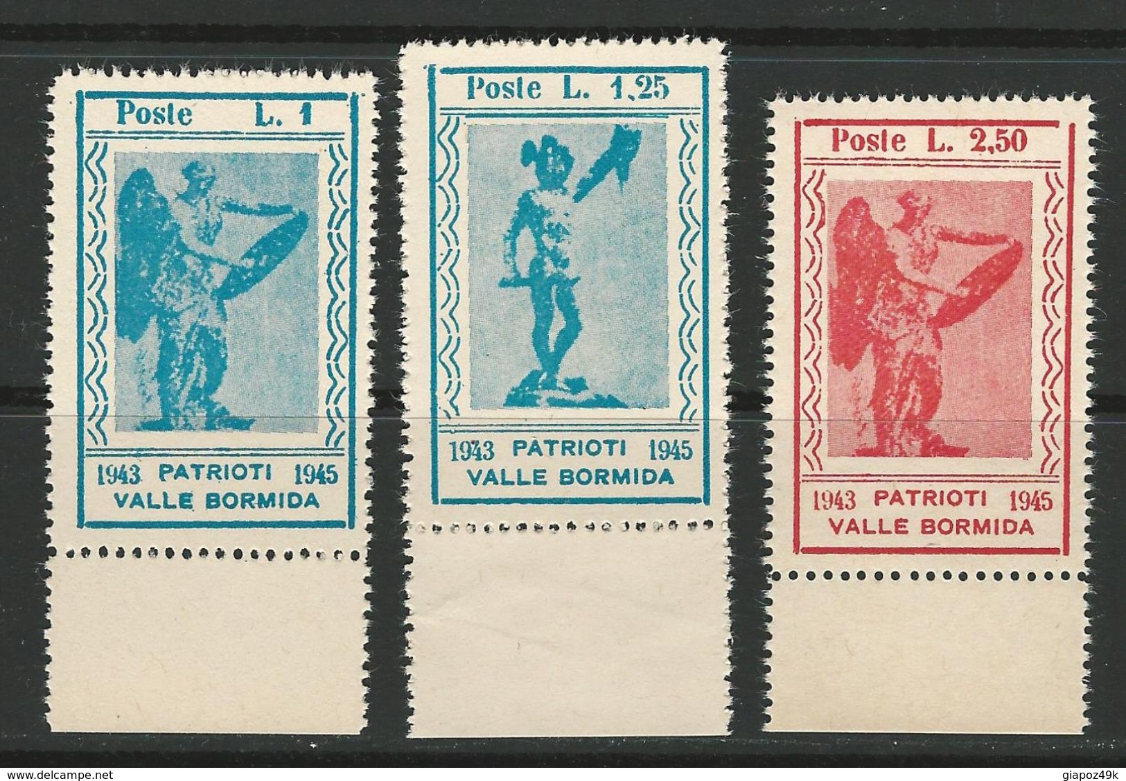 ITALIA Emissioni C.L.N. - 1945 - Valle Bormida - N. 9 /15  S.g. = NON Garantiti - Serie Compl. - Lotto N. 1600 B - National Liberation Committee (CLN)