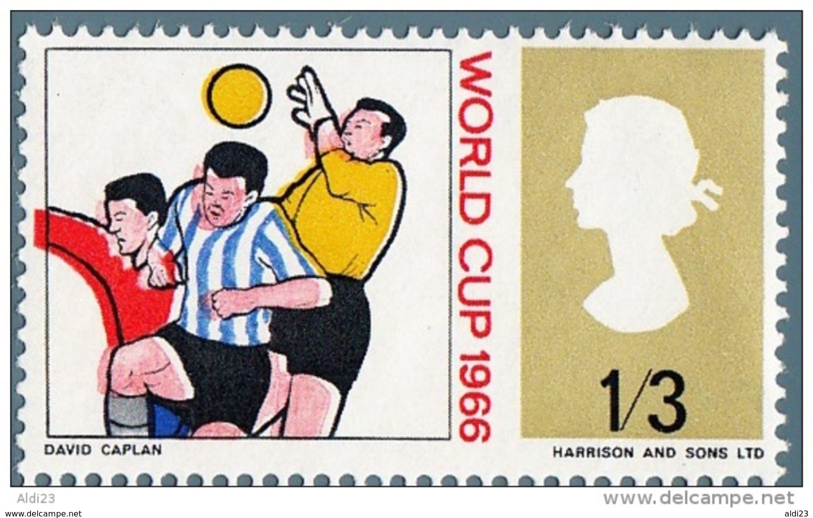 Beautiful Stamps "ERROR" Of World Cup England 1966. Soccer Football Rimet Cup. - 1966 – Angleterre