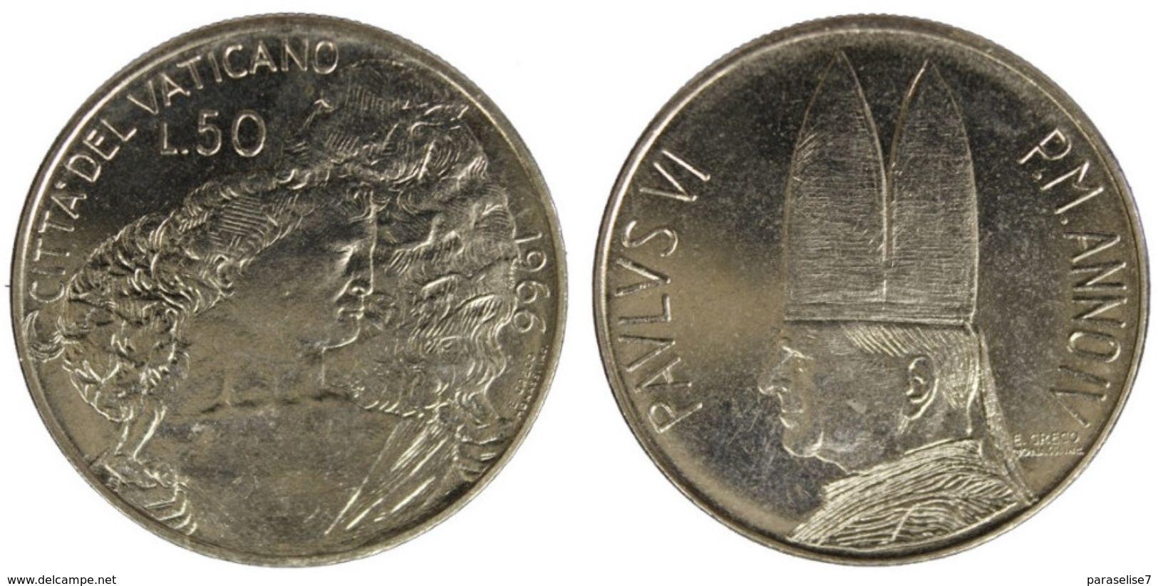 VATICAN 50 LIRE 1966 - Vaticano (Ciudad Del)