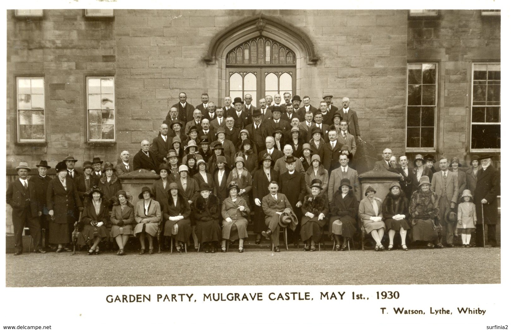 YORKS -  MULGRAVE CASTLE - GARDEN PARTY (WHITBY BOARD OF GUARDIANS (Abolished 1930)) RP Y3347 - Whitby
