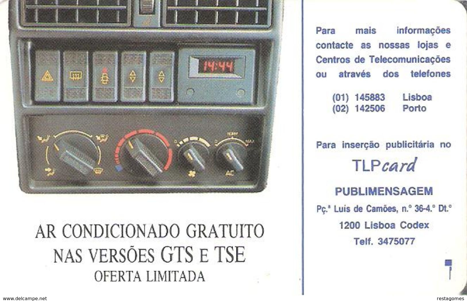 Portugal - Phonecard/ Telécarte Telecom Card / RENAULT 19 ,  Nuevo/UNC - Portogallo