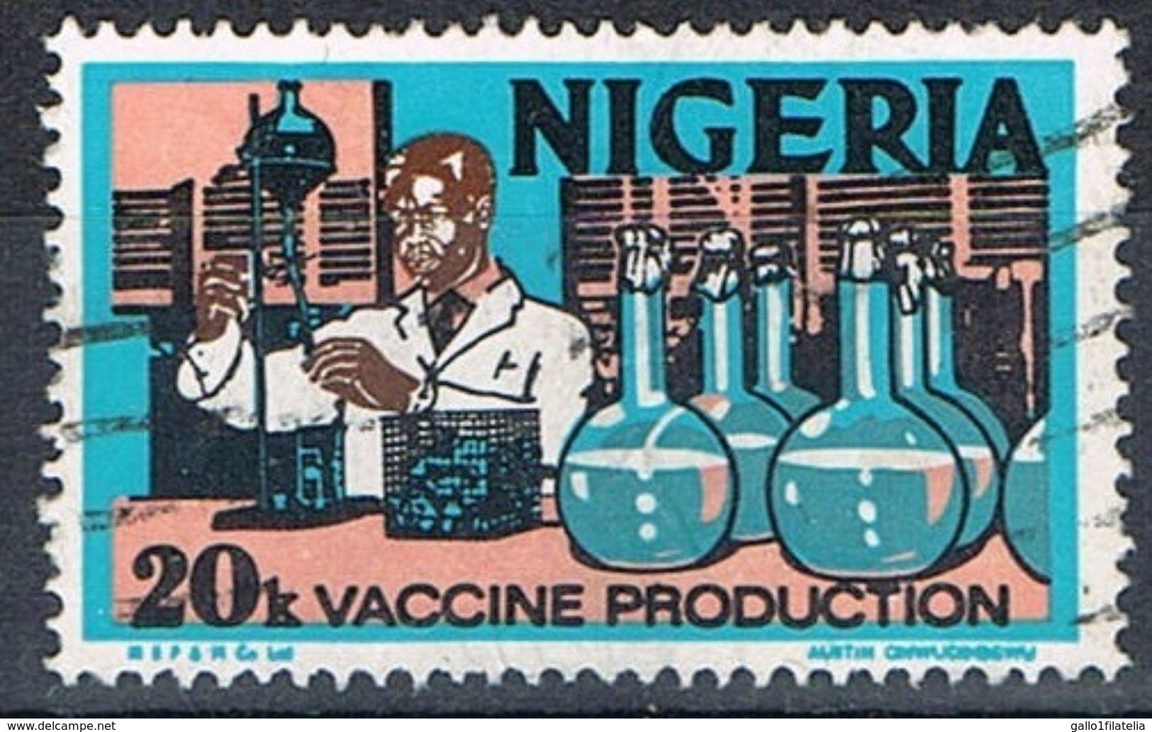 1979 -  NIGERIA - PRODUZIONE DI VACCINI / VACCINE PRODUCTION - USATO / USED. - Nigeria (1961-...)