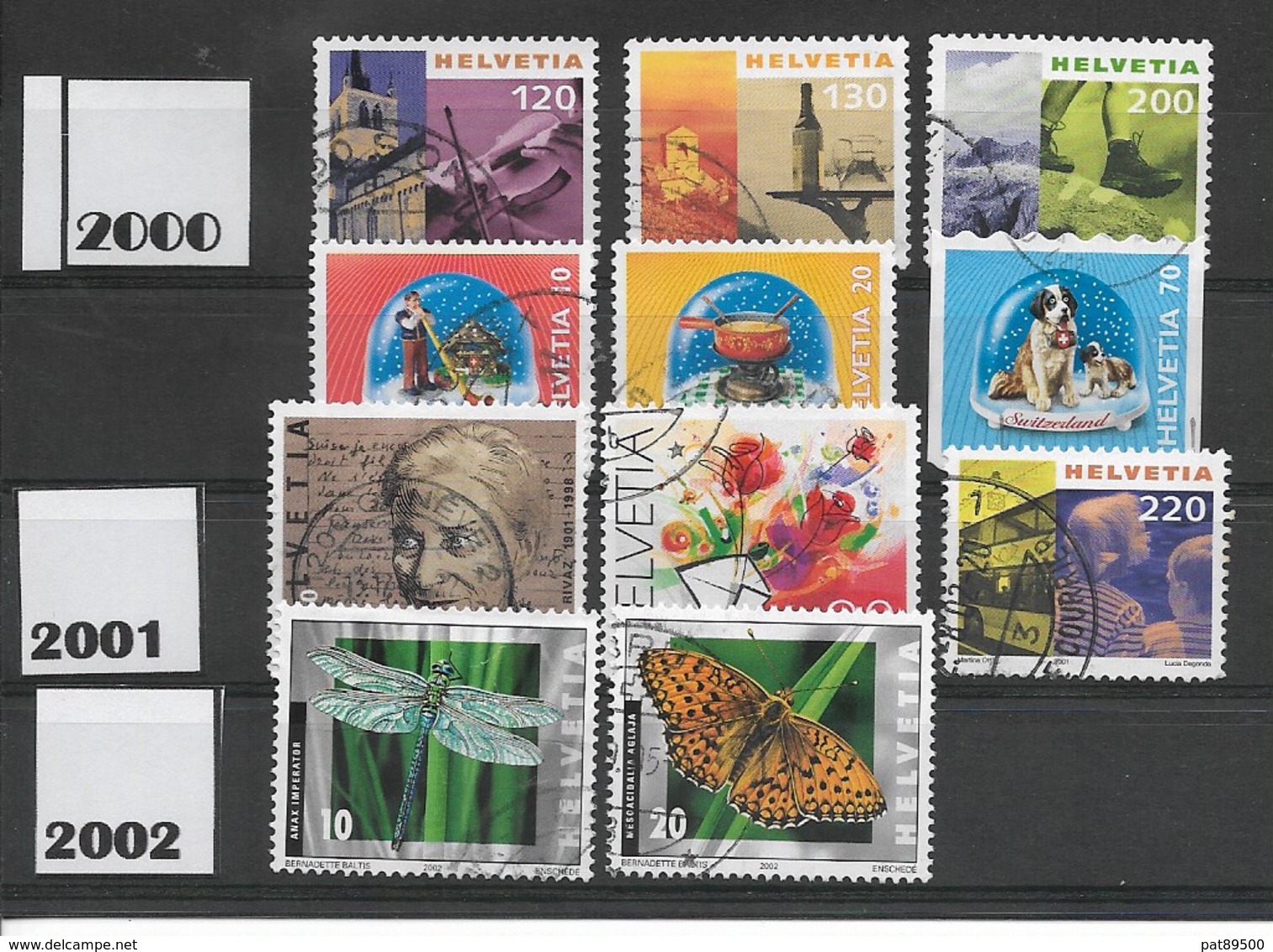 LIQUIDATION / SUISSE Années 2000, 2001 ET 2002   / 11  Timbres Oblitérés / Seront Livrés En Vrac - Oblitérés