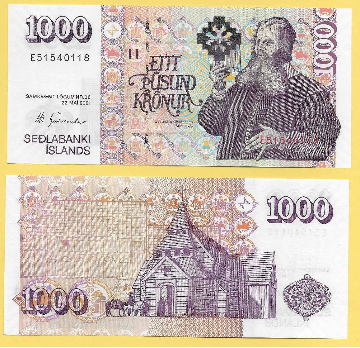 Iceland 1000 Kronur P-59 2009 Sign. Már Guđmundsson UNC - Island