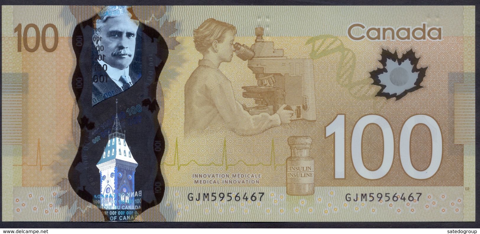 Canada 100 Dollars 2011 UNC P- 110c Polymer < Signatures: Wilkins & Stephen Poloz > - Canada