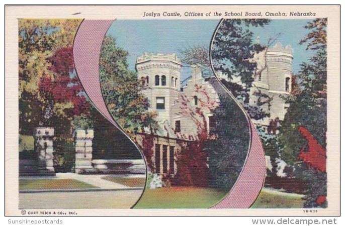 Nebraska Omaha Joslyn Castle Offices Of The School Board Curteich - Omaha