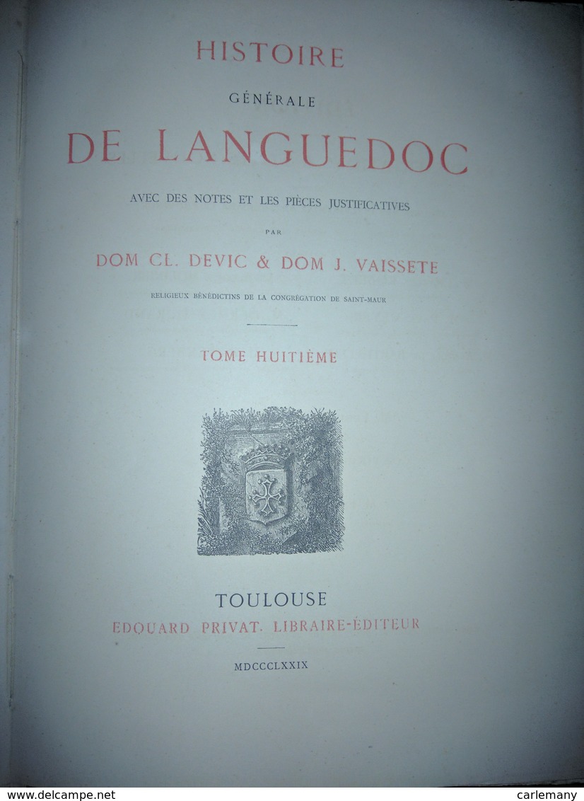 LIVRE SUR HISTOIR GENERALE LANGUEDOC - Autres & Non Classés