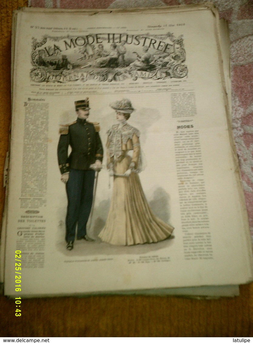 Journal De Famille La Mode Illustrée  No 22 ( Avec Supplement Litteraire 0fr25) De 44em Année Du 31 Mai 1903 _6 Pages - Mode